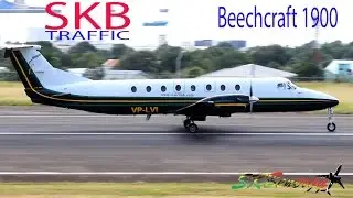 Rare Visitor !!! Virgin Islands Airlink Beech 1900C departing St. Kitts R.L.B Int'l Airport