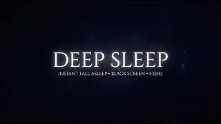 432Hz Black Deep Screen Sleep Music: Fall Asleep Instantly & Stop Overthinking (Deep Sleep)