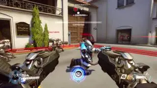 Overwatch Beta 5 man kill feed with the Reaper special