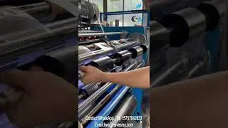 TTO ribbon slitter rewinder machine#slittingmachine #rewinding #printing #label