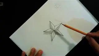 How to Draw a 3D Five-Pointed Star -  Drawing for Kids