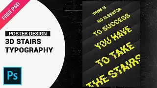 3D Stairs Typography - Tutorial Photoshop CC 2020