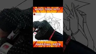 Word turn into amazing arts #Sanji #art #drawing #anime #shorts