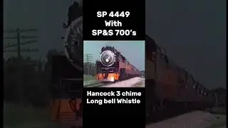 SP 4449 with SP&S 700&rsquo;s Hancock 3 chime long bell whistle (footage by @NeilADahl)