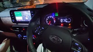 New Hyundai Aura sx(o) interior night view. interior lights. hyundai car's night view.