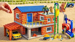 DIY Construction Science Project &ndash; Building a Modern 2-Story Fireproof Cement House & Garage