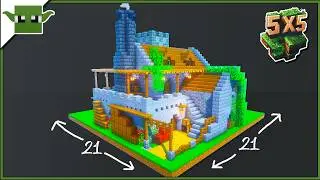 Minecraft | How to Build a Large Rustic House [EASY 5x5 System]