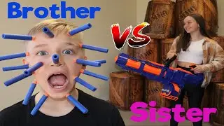 Nerf War: Brother vs Sister
