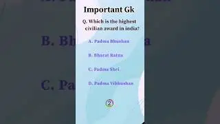 Which is the highest civilian award in india.    #upsc #gk