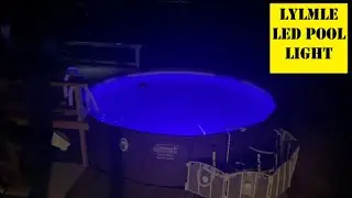 MAKE THAT POOL LIGHT UP / Colton's ready to swim / LyLmLe LED POOL Light at NIGHT Demonstration.