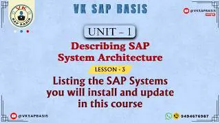 Lesson 3: Listing the SAP Systems you will install and update in this course (Unit 1)