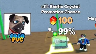 Upgrading Exotic Crystal Promotion Chance To 100% In Roblox Collect All Pets!
