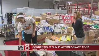 Connecticut Sun players donate food, school supplies in New London, Middletown