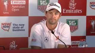 Adam Scott media conference ahead of the 2014 Emirates Australian Open