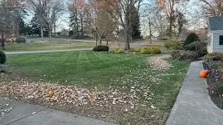 Mulching leaves with zero turn mower