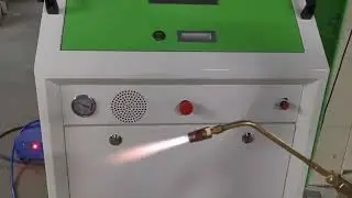 Сварочная горелка OH1000-OH3000 с кислородно-водородным пламенем, демонстрация работы горелки с кислородно-водородным пламенем