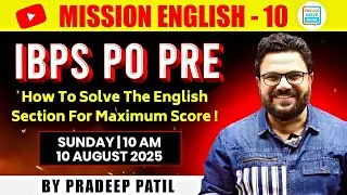IBPS PO PRE Questions MISSION ENGLISH - 10 (#bankenglish #bankexam #mpsc #ssc #saralsevabharti )