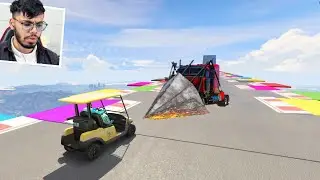 Random Cars Vs Cars Challenge 887.386% People Fall Down in Water in This GTA 5 Race!