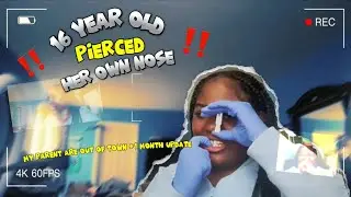 I PIERCED MY NOSE BY MYSELF WITH A 
