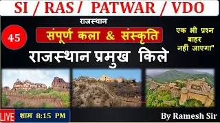 PART-5 राजस्थान के प्रमुख किले एवं उनके निर्माणकर्ता , महल By ramesh sir