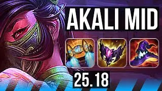 AKALI vs VEIGAR (MID) | 65k DMG, Godlike | EUW Master | 25.18