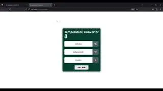 Temperature Converter using HTML CSS JavaScript