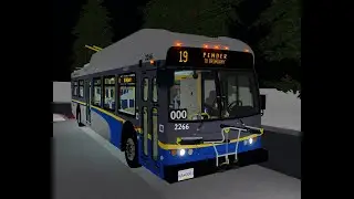 Trolley out of Stanley Park on Route 19