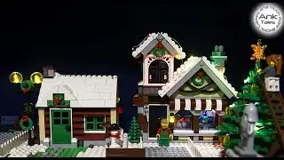 LEGO Christmas 2017 MOC - Winter Village Toy Shop with Light My Bricks LED Light