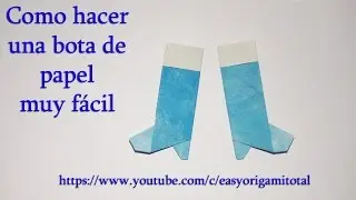 Como hacer unas botas de papel muy facil easyorigamitotal