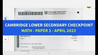 Đề thi Cambridge Lower Secondary Checkpoint - Math - Paper 2 - April 2023 - Simple English