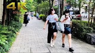 [4K] Roppongi relaxing walk | the streets of central Tokyo in summer. ASMR #tokyo #roppongi