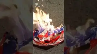 Protesters set fire to U.S. flag outside American embassy in Greece after Maduro capture #shorts