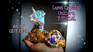RESIN Crystal Unicorn Tutorial  | How to Attach  Crystals with Resin  | Christmas Gift Idea