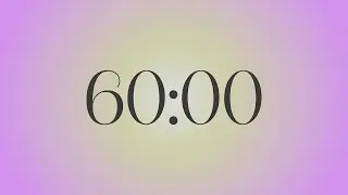 60-Minute Silent Aesthetic Timer | Gentle Bell at End + Beep Start (No Music)