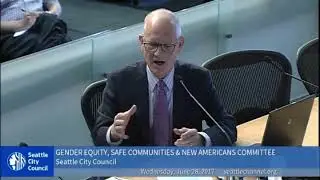 Seattle Office of Police Accountability Dir. Pierce Murphy at Seattle City Council, June 28, 2017