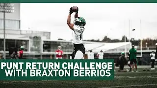 Punt Return Challenge With WR Braxton Berrios | The New York Jets | NFL