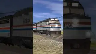 Crazy Amtrak Lashup on TD2! #amtrak #trainzsimulator #trainzsimulatorandroid #shorts