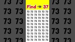 Try to find the different number 37 with in 6 second's