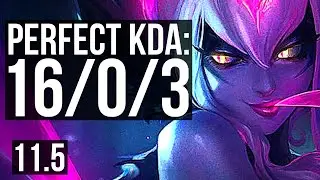 EVELYNN vs GRAVES (JUNGLE) | 16/0/3, Legendary, 68% winrate, Rank 8 Eve | EUW Challenger | v11.5
