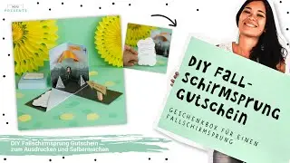 DIY Fallschirmsprung Gutschein basteln | DIY Explosionsbox Tandemsprung | mini-presents