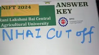 Answer key NIFT | NON TEACHING UNIVERSITY POST |  EPFO 2024 and CUT off NHAI 2021 exam