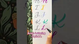 How to write capital letter L with brush pen! #shorts #lettering #handlettering