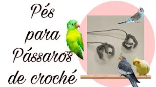 Pés para pássaros de croché.
