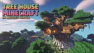🌳 I Build a tree house in mcfleet server🙀play in pe #minecraft #mcfleet #indiangamer #minecraftindia