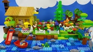Строим из Lego Duplo, Build and Play toys Lego, Лего Дупло - house on the river