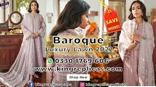 Baroque Luxury Lawn 2022 (D08) | Replica Suits | King Replicas