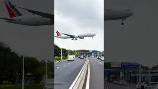 Philippine Airlines 77W lands at Xiamen Gaoqi International Airport #