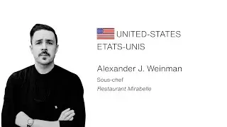 58th Prix International ArsNova de Cuisine d'Auteur - FINALIST - Alexander J.WEINMAN (United-States)