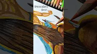 💥Dussehra Special drawing 🌼|Part 02| #drawing #dussehra #vijayadashami #durga #ram #shorts