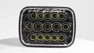 7 inch #ledlights  45W 15LED Square #ledworklight  #headlight Light for Car Jeep Truck YJ XJ Offroad